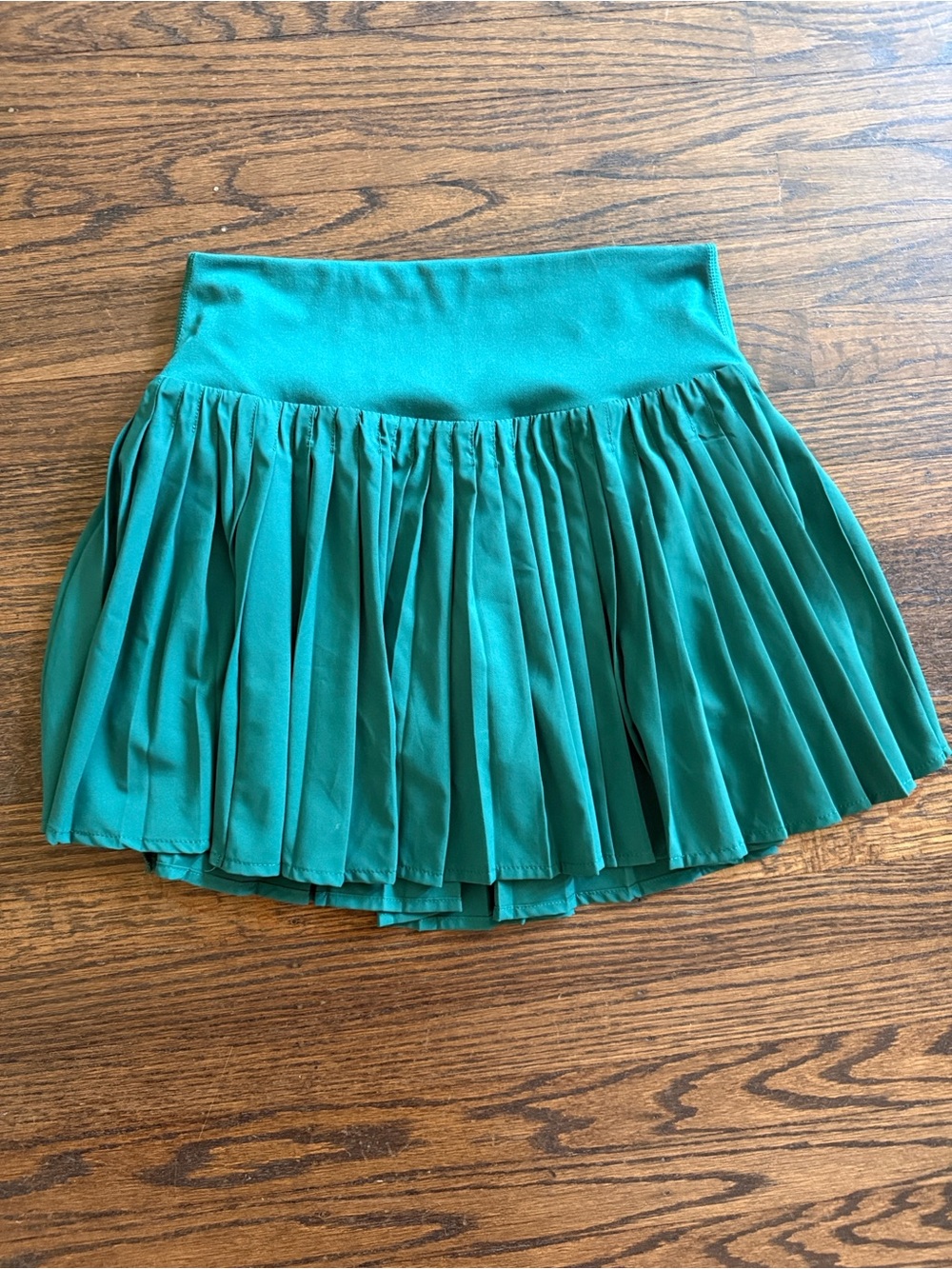 Green Pleated Skirt